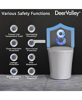 DeerValley Smart Bidet Toilet Elongated, Auto Open/Close Lid, Seat Heat, Foot Kick & Blackout Flush, Premium