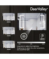 DeerValley 39'' W x 24'' H Led Lights Medicine Cabinets With Mirrors , Defogger, Dimmer, Bluetooth Speaker