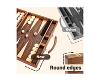 ropoda Backgammon Board Game Set (15 Inches) for Adults and Kids