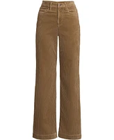 Lands' End Women's High Rise Wide Leg Corduroy Pants