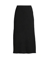 Lands' End Women's Crinkle Midi Skirt