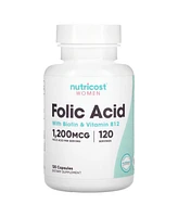 Nutricost Women Folic Acid with Biotin & Vitamin B12