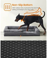 Slickblue Orthopedic Dog Bed, Large Waterproof Sofa with Removable Washable Cover and Non-Slip Bottom