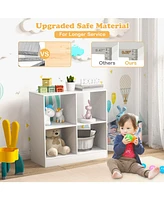 Gouun 4-Cube Kids Bookcase with Open Shelves