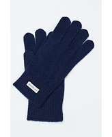 Jennie Liu 100% Cashmere Knitted Gloves(Black, One Size)