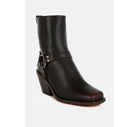 London Rag Baccata Elevated Harness Detail Ankle Boots