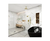 Casainc 3-Function Dual Showerhead Temperature Digital Display Shower System With 2-Setting Slider Bar Handheld
