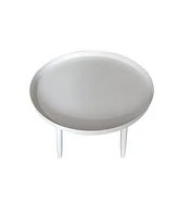 Kings Brand Furniture – Round Metal Side End Table, Nightstand Accent Pedestal Plant Stand for Bedroom Living Room