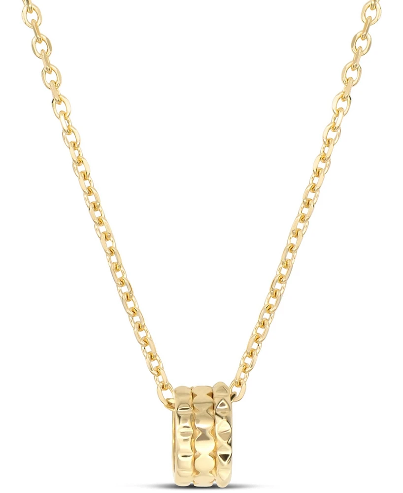 Devata Rotary Pendant Chain Necklace in 14K Gold, 16 in adj to 18 in, approx. 4.8 grams