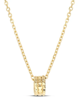 Devata Rotary Pendant Chain Necklace in 14K Gold, 16 in adj to 18 in, approx. 4.8 grams