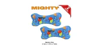 Mighty Medium Bone Celebration, 2 Pack, Durable Squeaky Dog Toy