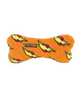 Mighty Medium Bone Orange, 2 Pack, Durable Squeaky Dog Toy