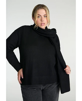 Eloquii Plus Elements Scarf Neck Sweater