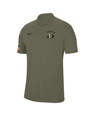 Nike Men's Olive Colorado Buffaloes Military Appreciation Tour Performance Polo