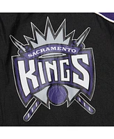 Mitchell & Ness Men's Black/Purple Sacramento Kings Hardwood Classics Big Shot Premium Full-Zip Windbreaker Jacket