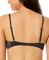 Salt + Cove Solid Lurex Twist-Front Bralette Bikini, Exclusively at Macy's