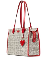 kate spade new york Valentine's Day Spade Flower Coasted Canvas Large Market Tote