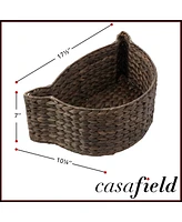 Casafield Cat Shaped Storage Basket - Natural, Large Water Hyacinth Pet Toy Bin Organizer