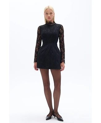 Nocturne Women's Lace Long Sleeve Minidress