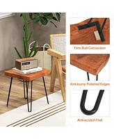 Gouun Square Reclaimed Recycled Indonesia Teak Wood End Table