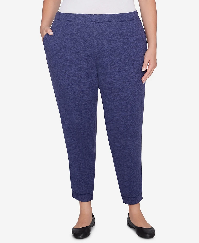 Alfred Dunner Plus French Quarter Soft Brushed Knit Jogger Pants