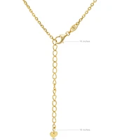 Devata Eternity Pendant Chain Necklace in 14K Gold, 16 in adj to 18 in, approx. 4.1 grams