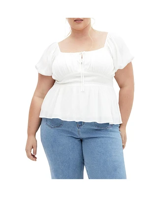 City Chic Plus Ebony Top