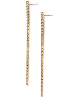 Guess Crystal Rhinestone Linear Drop Earrings