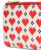 kate spade new york Devin Pixel Hearts Embossed Saffiano Leather Zip-Around Continental Wallet