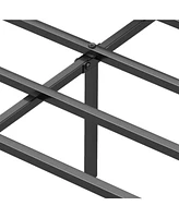 Gouun Full Size Platform Bed with Headboard and Metal Frame-Full Size