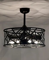 Home Accessories 24.4" Leyton Indoor Ceiling Fan with Light Kit and Remote