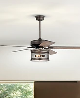 Home Accessories 52" Cadence 2-Light Indoor Ceiling Fan with Light Kit and Remote