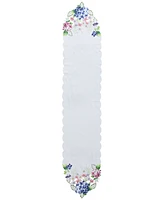 Elrene Hydrangea Cutwork Fabric Runner, 14" x 72"