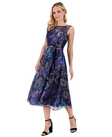 Eliza J Women's Belted Floral-Print Cocktail Dress