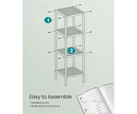 Slickblue 4-Tier Multifunctional Bathroom Shelf Stand Storage Rack for Organized Shelving