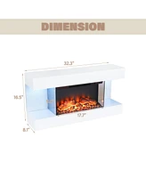 Boyel Living Hanging Electric Fireplace with Remote Control