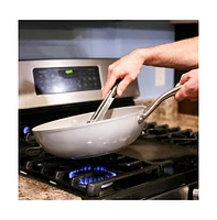 Techef - CeraTerra - 12 Inch Wok/Stir-Fry Pan with Cover