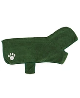 Bone Dry Terry Microfiber Pet Robe Embroidered Paw Print