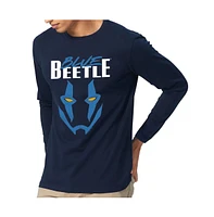 Blue Beetle Men's Mask Long Sleeve Adult Tee / T-Shirt