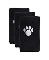 Bone Dry Microfiber Pet Towel Set 3 Piece Embroidered Paw Print