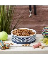 Bone Dry Paw Patch Stripe Single Pet Bowl