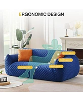 Tribesigns 2 Seater Loveseat Sofa, No Assemble Required Couch, Modern 3-Seater Deep Soft Upholstered Comfy Sofa with Armrest Backrest and 2 Pillows fo