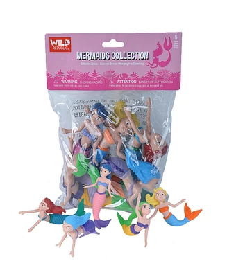 Wild Republic Polybag Mermaid Figurines, 5 Pieces