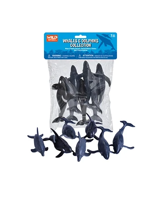 Wild Republic Polybag Whale And Dolphin Figurines, 7 Pieces