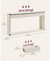 Slickblue 63-Inch Console Table with 3 Drawers Narrow Entryway for Living Room or Hallway