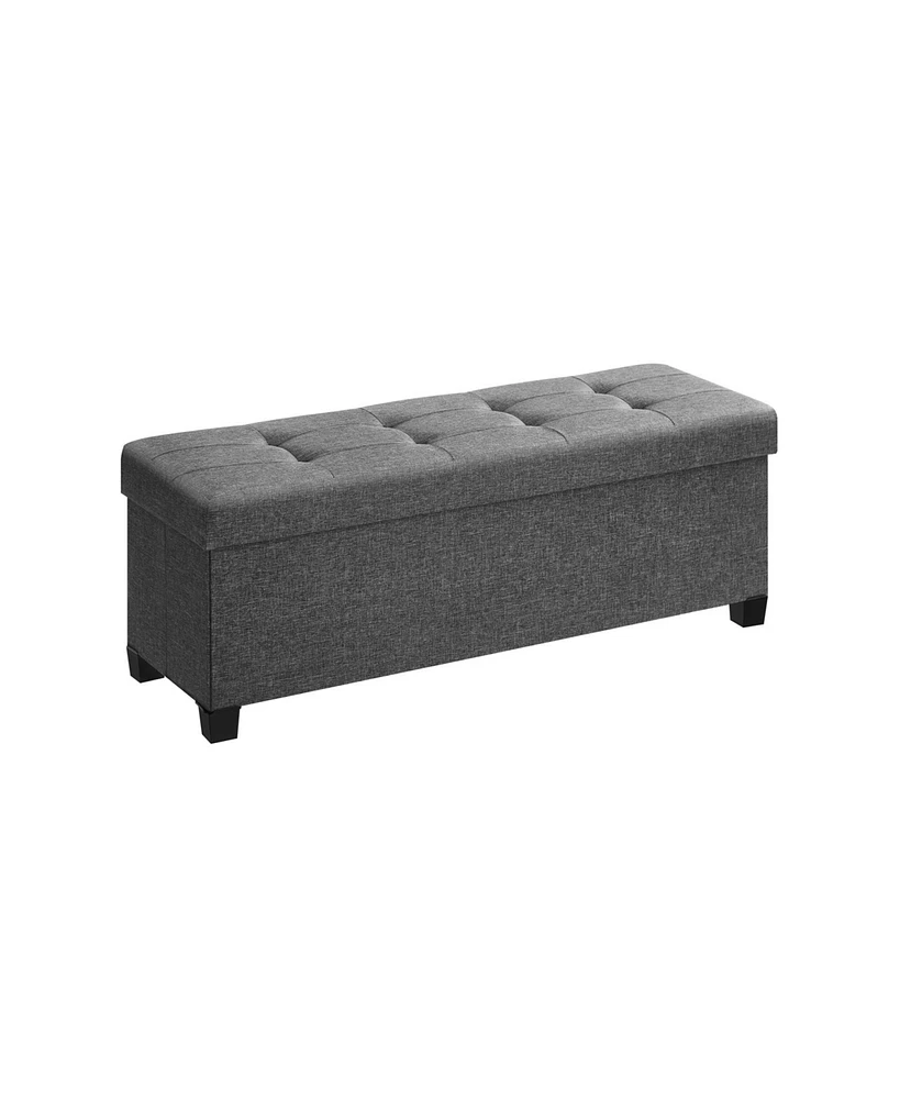 Slickblue Storage Ottoman Bench, Bedroom Bench With Storage, Foot Stool With Feet