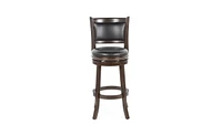 Slickblue Cappuccino Swivel Bar Stool with Faux Leather Upholstered Seat