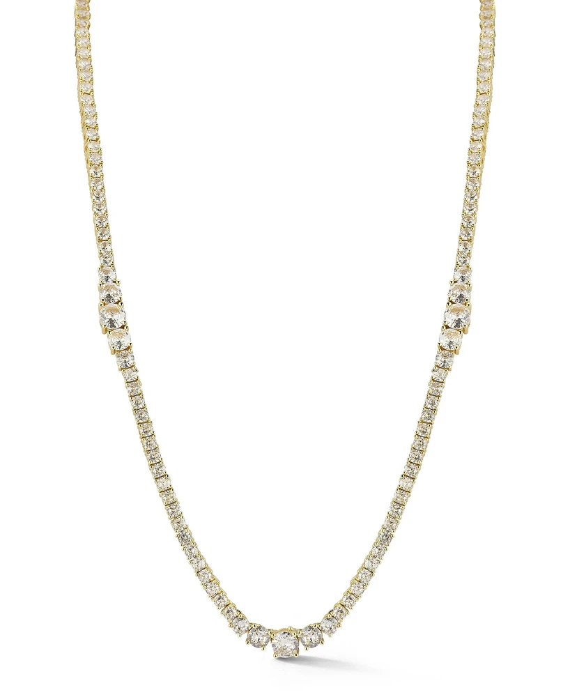 Rachel Zoe Gold Plated Graduating Tennis Necklace