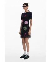 Desigual Women's Short dress with combined flowers