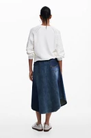 Desigual Women's Patchwork denim skirt